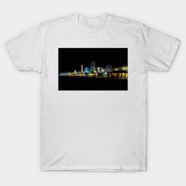 Ocean City Nj Skyline At Night T-Shirt by JimDeFazioPhotography